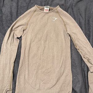 light brown gym shark long sleeve